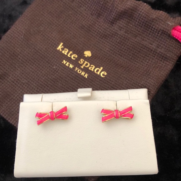 kate spade Jewelry - Kate Spade Pink Bow Earrings